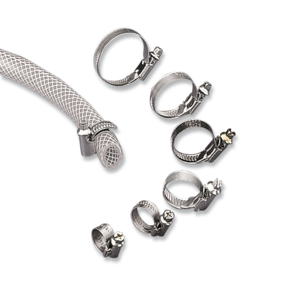 Hose clamps with worm screw, Gesch. for, Hose outside 10-16 mm, 10 pieces