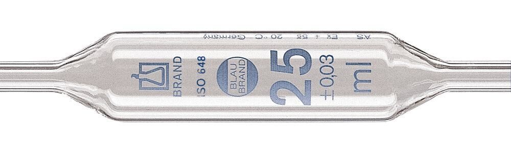 Volumetric pipettes BLAUBRAND® 1 brand class AS, 0.5 ml, 12 pieces