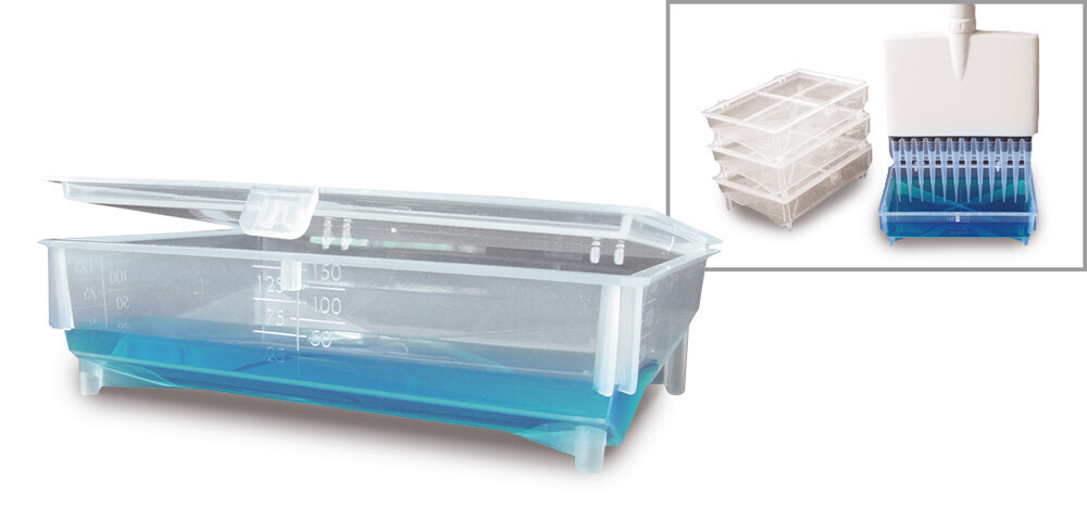 Contenitori per reagenti 175 ml senza coperchio, non sterili, 10 x 10, 100 pezzi