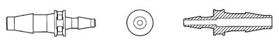 Schlauchreduzierstücke ROTILABO® Mini Gerade Form, Gesch. für, Schlauch innen 2,4 / 4,8 mm, 10 Stück
