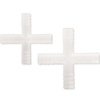 Hose connectors ROTILABO® cross shape, Gesch. for, Hose inside 4-5 mm, 10 Pieces