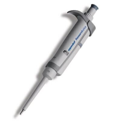 Pipetta per microlitri a canale singolo Eppendorf Research® plus, da 0,5 a 10 µl, grigio medio, 1 pezzo