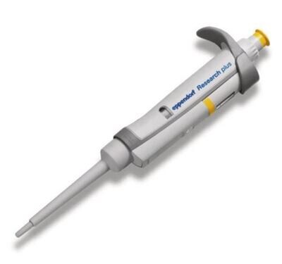 Pipeta microlitro monocanal Eppendorf Research® plus, 2 a 20 µl, amarilla, 1 unidad