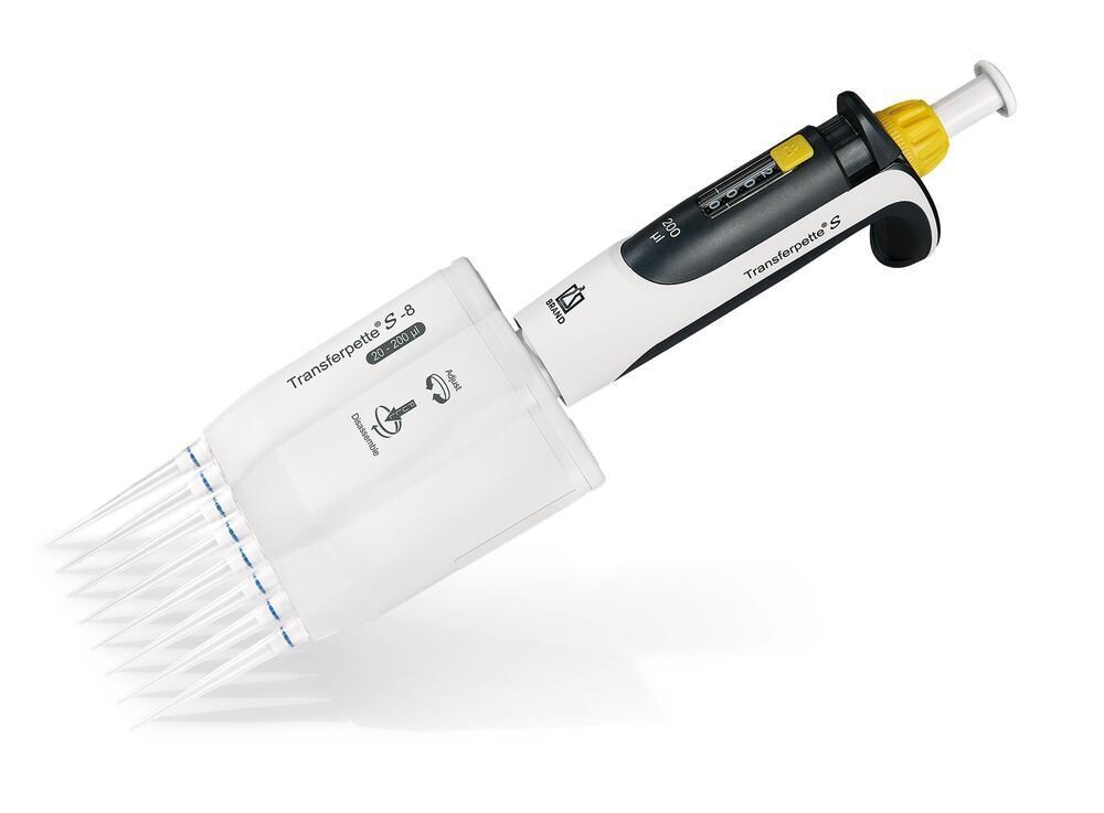 Mehrkanal-Mikroliterpipette Transferpette® S 12-Kanal, 30 bis 300 µl, M12-300, 1 Stück