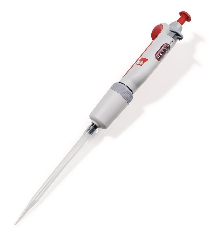Pipetta microlitro monocanale ROTILABO®, da 500 a 5000 µl, 1 pezzo