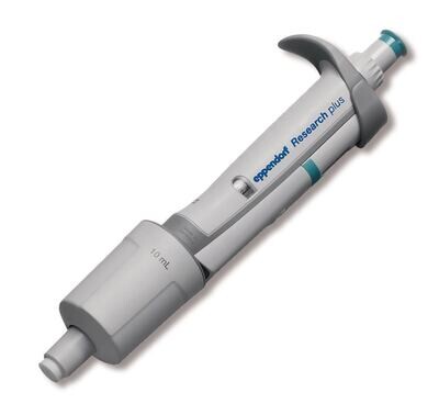 Pipeta microlitro monocanal Eppendorf Research® plus, 1000 a 10000 µl, turquesa, 1 unidad