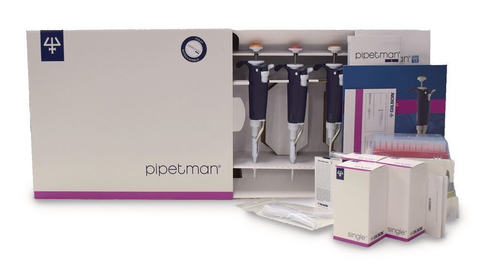 Einkanal-Mikroliterpipettenset Pipetman® L, 0,2-2 / 0,5-10 / 10-100 µl, 1 Stück