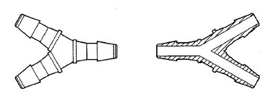 Schlauchverbinder ROTILABO® Mini Y-Form, Gesch. für, Schlauch innen 2,4 mm, 10 Stück