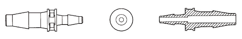 Pezzi di riduzione del tubo ROTILABO® Mini Forma dritta, Gesch. per, Tubo interno 1,6 / 4,0 mm, 10 pezzi