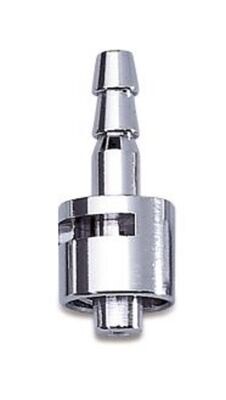 Metal Luer Tube Connector with Straight Ends, Gesch. for, LLF / hose inside 3.0 mm, 1 piece