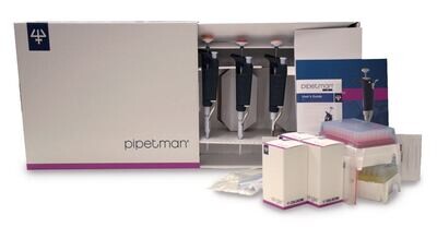 Single-channel microliter pipette set Pipetman® G, Starter Kit G Micro-Volume, 0.2-2 / 1-10 / 10-100 µl, 1 piece