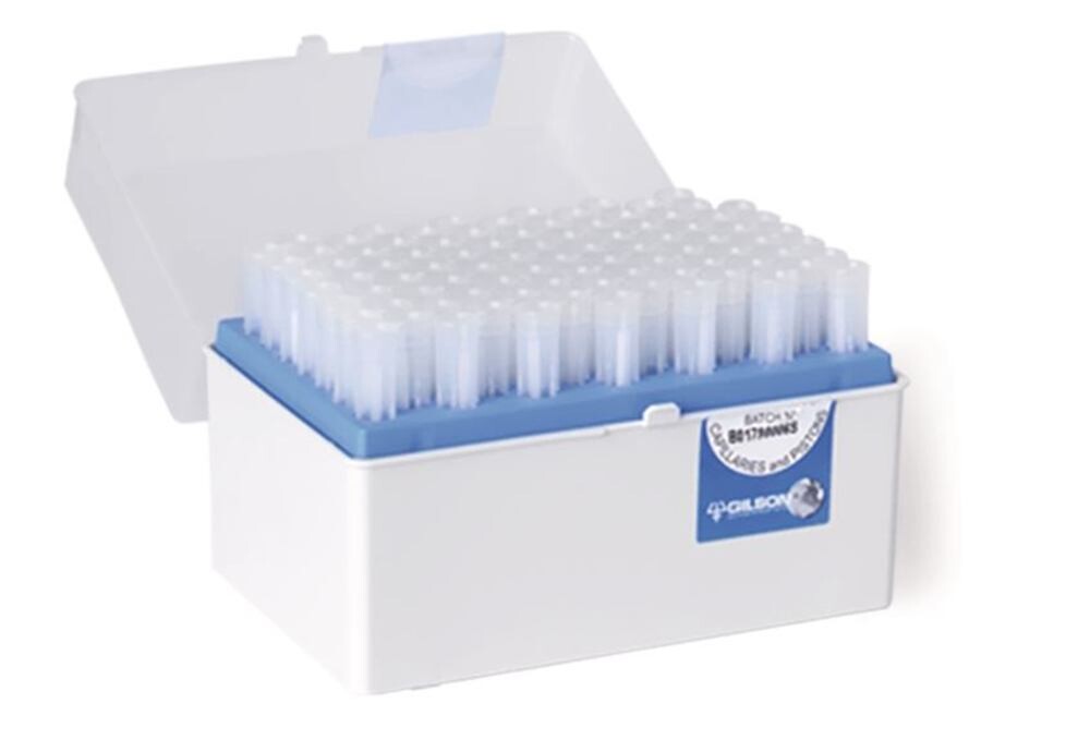 Accessories CP tips for sterile direct-displacement pipettes, 20 to 50 µl, Estim. for, M50E, Rack (6 x 96), 576 Pieces