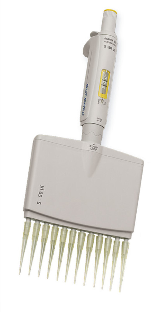 Multi-channel microliter pipette Acura® manual 12-channel, 40 to 350 µl, 1 piece