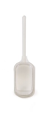 Cucharas de muestra blancas con tapa, 10 unidades