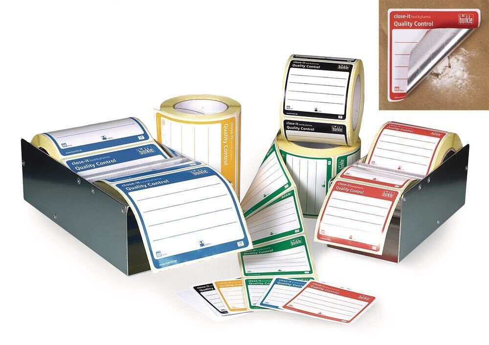 Inspection seal food and pharma Close-it Maxi, blue, 250 pieces