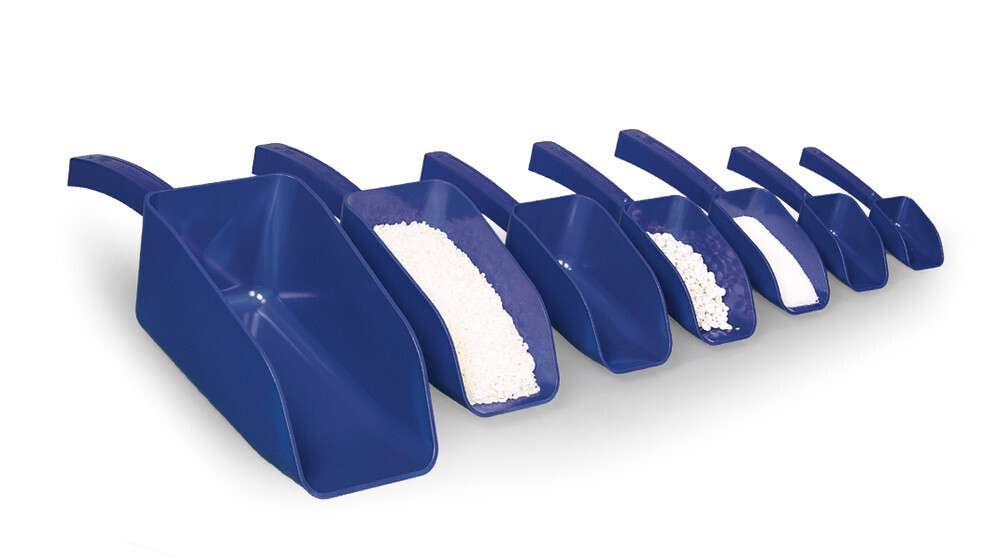 Sample scoops SteriPlast® blue Detectable, 25 ml, 141 mm, 10 pieces