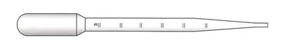 Pipette Pasteur con scala Volume di riempimento 3,2 ml, 3 ml, sterili, 25 x 20, 155 mm, 500 pezzi