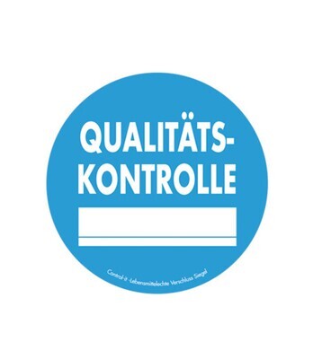 Metal detectable control seal, QUALITÄTSKONTROLLE, 1000 pieces