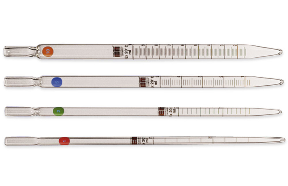 Measuring pipettes for tissue culture, 25 ml, Division, 0.2 ml, 12 pieces