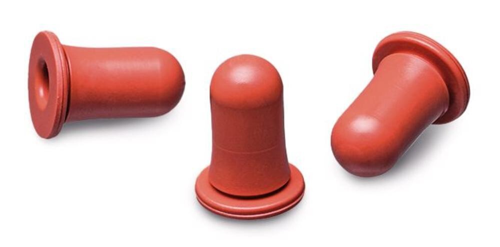 Rubber caps, 100 pieces