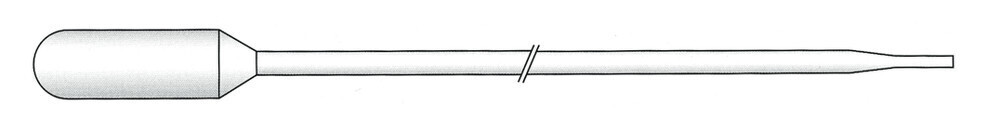 Pasteur pipettes no scale, 2 ml, long, Sterile, individual, 225 mm, 400 pieces