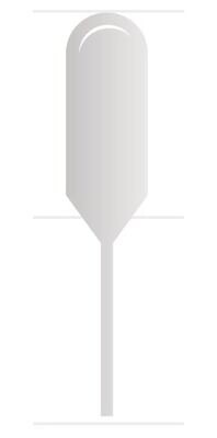 Pipette Pasteur senza scala 1 ml, punta fine, 500 pezzi