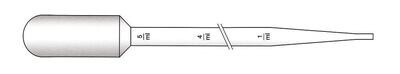 Pipette Pasteur con scala Volume di riempimento 6,2 ml, sterili, 12 x 20, 240 pezzi