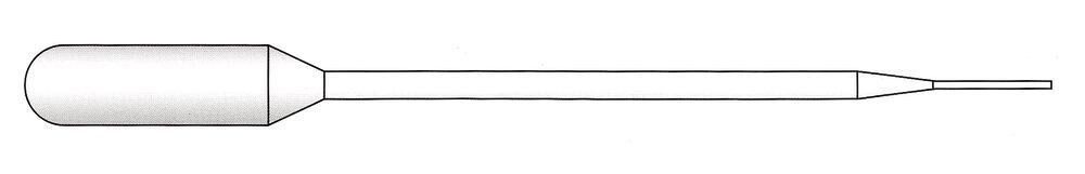 Pasteur pipettes ultra-thin syringes no scale, 3.5 ml, Non-sterile, 1 x 500, 157 mm, 500 pieces