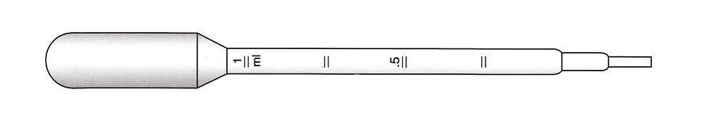 Pasteur pipettes with scale Filling volume 3.4 ml, 1 ml, Sterile, individual, 155 mm, 500 pieces