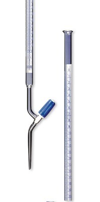Burette with Schellbach stripes Class B With straight valve and PTFE spindle, 25 ml, 2 pieces