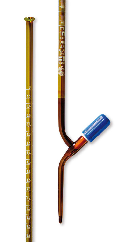 Burette Class AS With straight valve tap and PTFE spindle, 50 ml, 2 pieces