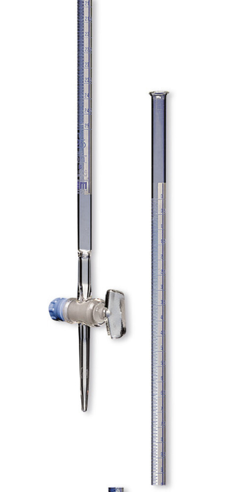 Burette with Schellbach stripes Class B With straight glass tap NS 12.5/28, 50 ml, 2 pieces