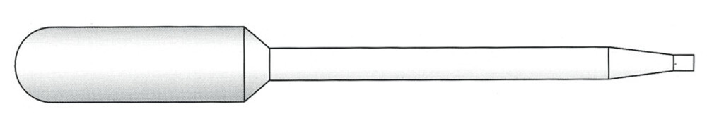 Pasteur pipettes without scale, 5 ml, wide opening, for cell cultures, Sterile, individual, 137 mm, 250 pieces