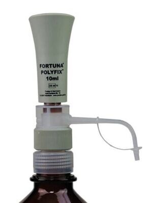 Dispenser FORTUNA® POLYFIX® Con fiaschetta in vetro e cilindro in vetro marrone, 2-10 ml, 1 pezzo