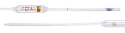 Pipettes jaugées 2 marques classe AS, 50 ml, 6 pièces