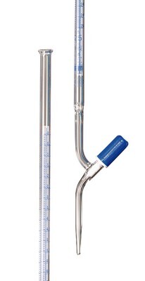 Bürette mit Schellbachstreifen Klasse AS Mit geradem Ventilhahn und PTFE-Spindel, 10 ml, 2 Stück