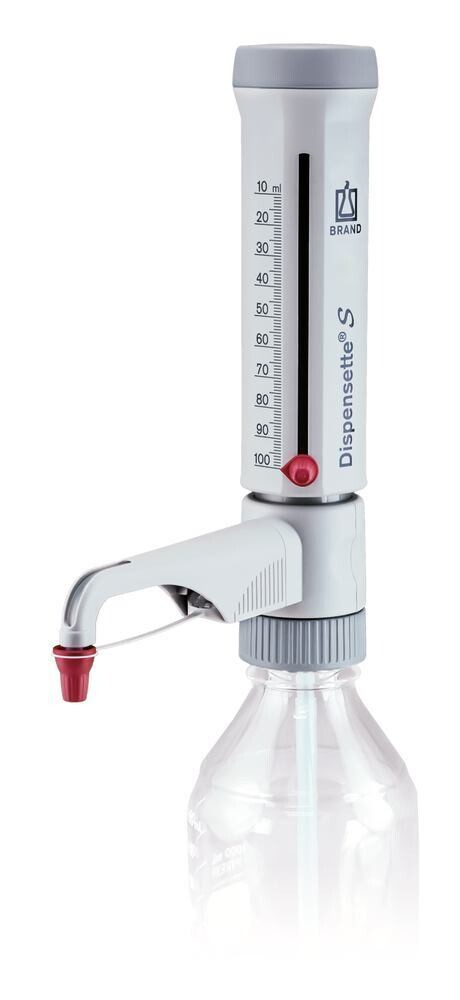 Dispenser Dispensette® S Analog senza valvola di ritorno, 10-100 ml, 1 pezzo