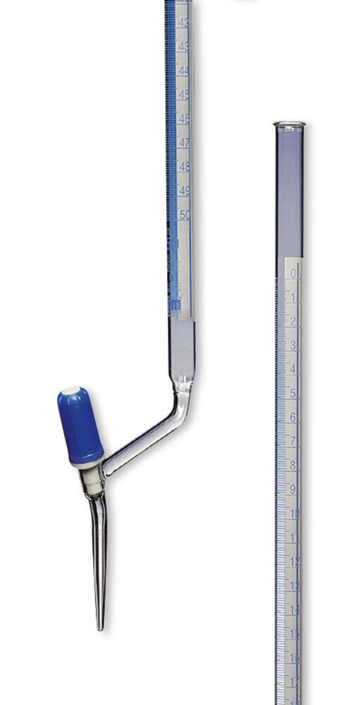 Burette with Schellbach stripes Class B With side valve and PTFE spindle, 25 ml, 2 pieces