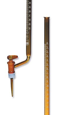 Buretta Classe B Con rubinetto in vetro laterale, 25 ml, 2 pezzi