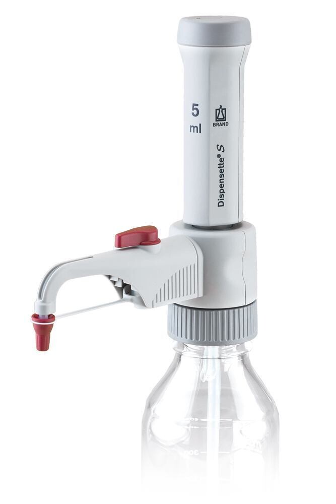 Dispenser Dispensette® S Fix con valvola di ritorno, 5 ml, 1 pezzo