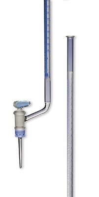 Burette with Schellbach stripes Class B With glass tap on the side NS 12.5/28, 50 ml, 2 pieces