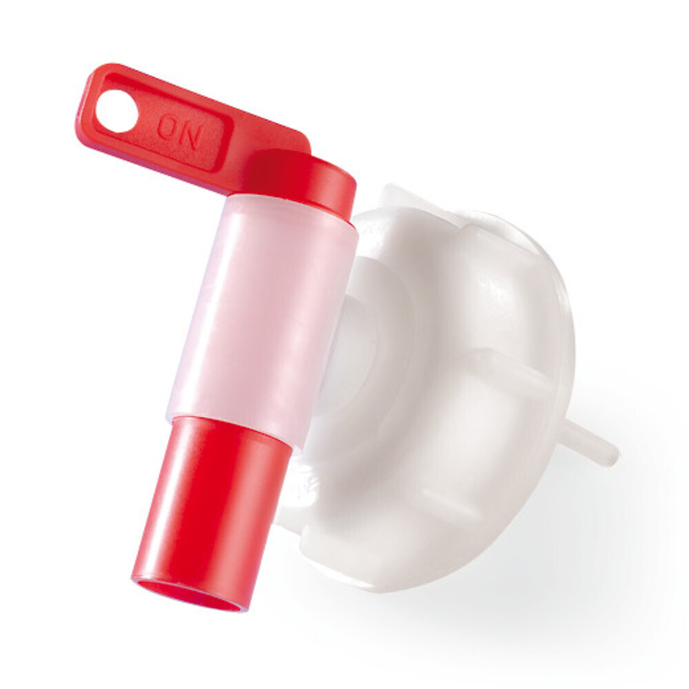 Drain tap red/natural, DIN 50, 3 pieces