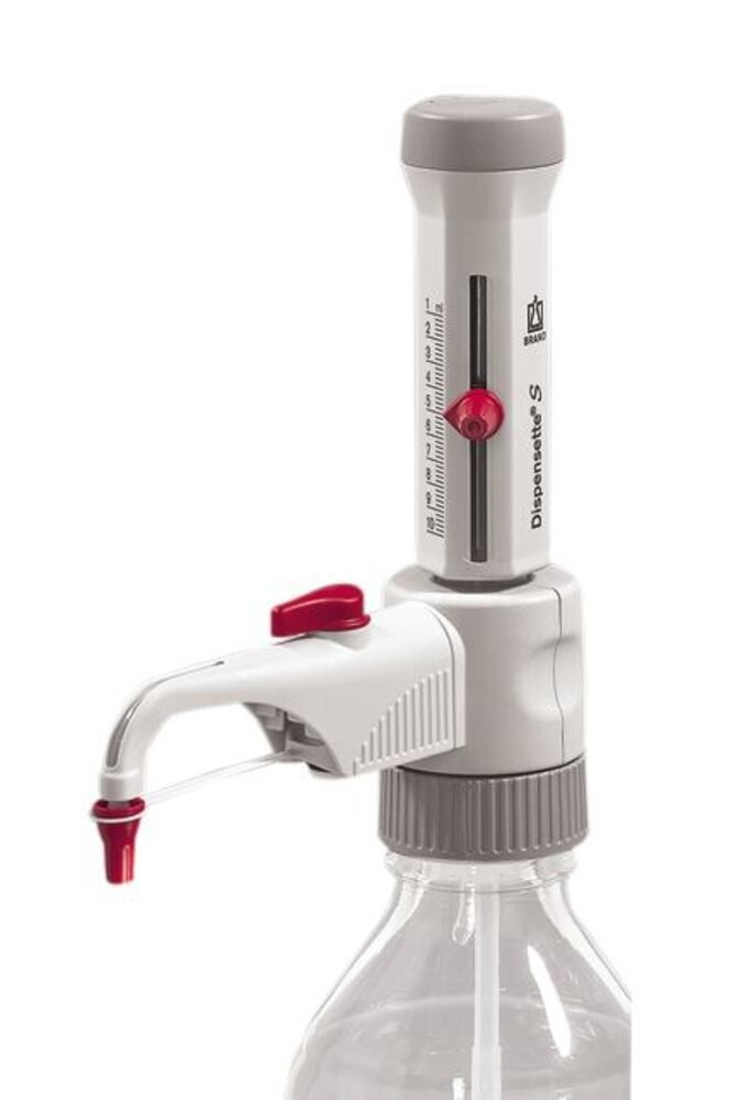 Dispensadores Dispensette® S Analog con válvula de retorno, 10-100 ml, 1 pieza