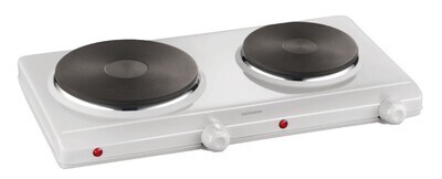 Heating plate, 180/150 mm, Double heating plate, Top part, white enamelled, 1500/1000 W, 1 piece