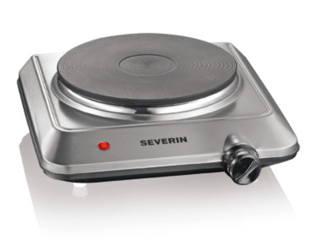 Heating plate, 180 mm, Heating plate, single, Top part stainless steel, brushed, 1500 W, 1 piece