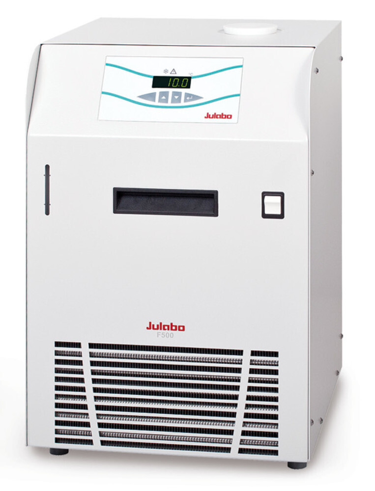 Chiller a ricircolo serie F, 20 °C, 500 W 10 °C, 400 W 5 °C, 300 W 0 °C, 250 W, da 0 a +40 °C, 5-7,5 l, F500, 1 pezzo