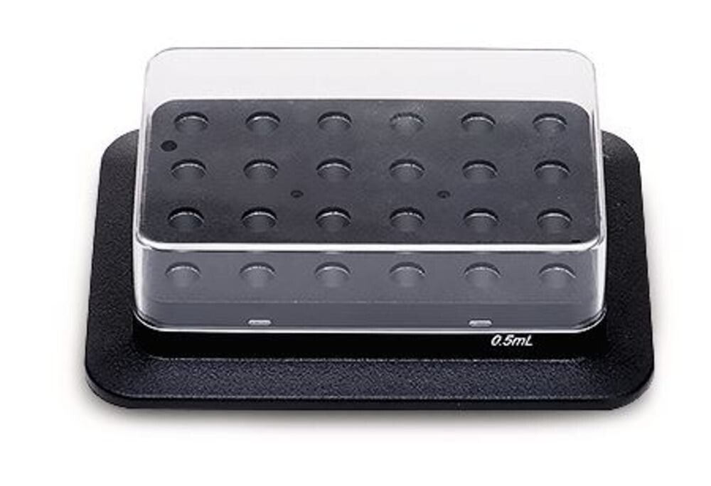 Accessories exchange block for reaction vessels, Gesch. for, 24 reaction vials 0.5 ml, 1 piece