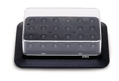 Accessories exchange block for reaction vessels, Gesch. for, 24 reaction vials 0.5 ml, 1 piece