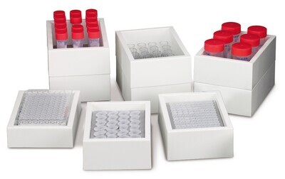 Accessori blocco intercambiabile per provette da centrifuga con coperchio (per isolamento del blocco), Gesch. per, 6 provette da centrifuga 50 ml tipo Falcon®, 1 pezzo