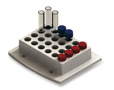 Accessories interchangeable block for sample glasses and tubes, Gesch. for, 24 sample glasses 12 mm (max. 1200 min-1), 1 piece